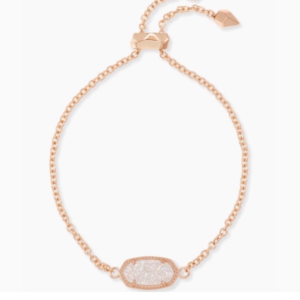 Kendra Scott Elaina Rose Gold Bracelet with Druzy Stone